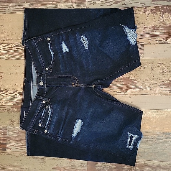 Abercrombie & Fitch Other - Abercrombie & Fitch Men's Straight Dark Indigo Distressed Jeans